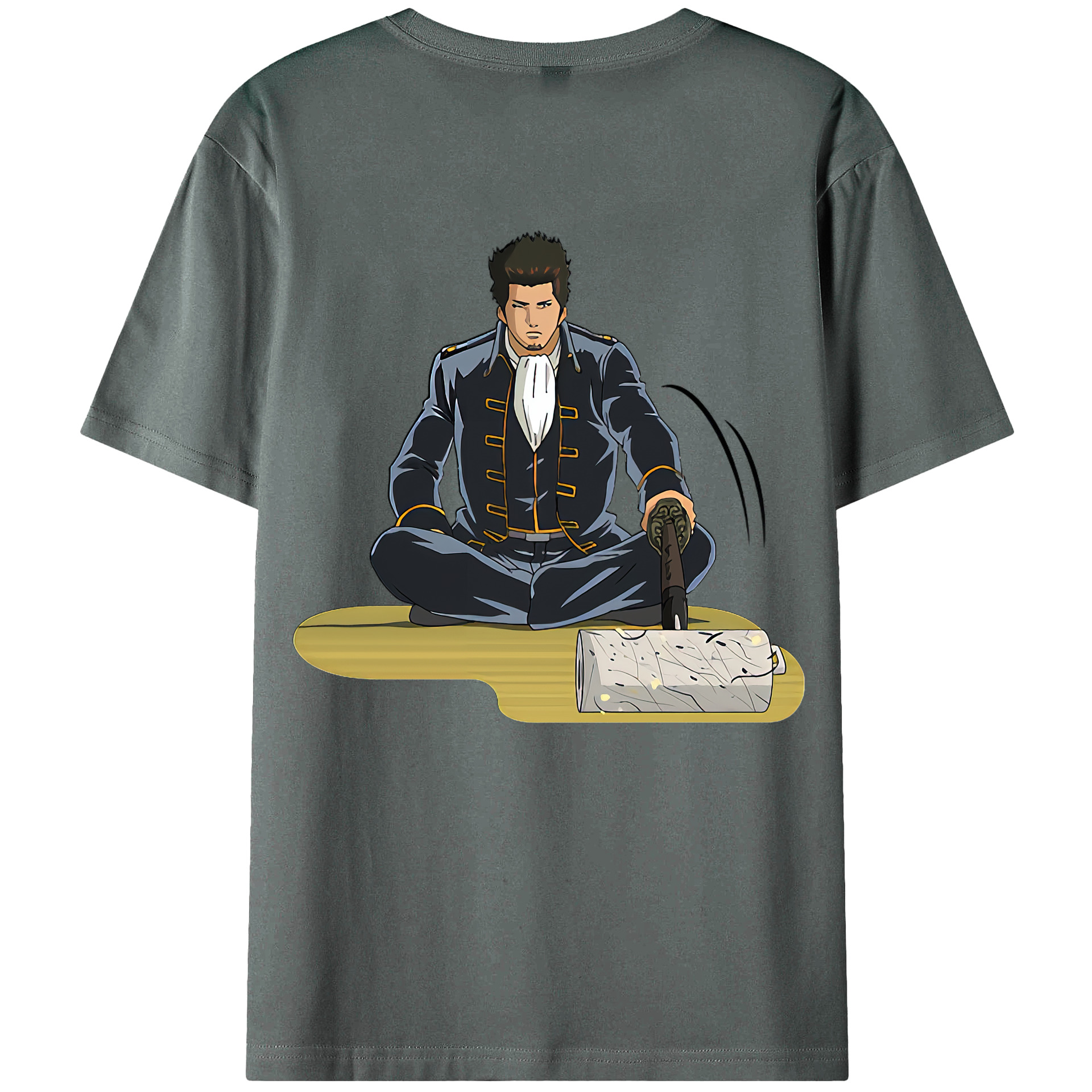 （画像用） ぎんたま 坂田銀時（さかたぎんとき） 神楽 志村新八（しむら しんぱち） GINTAMA Sakata Gintoki Kagura Shimura Shinpachi 綿100％半袖Tシャツ（背面プリント）